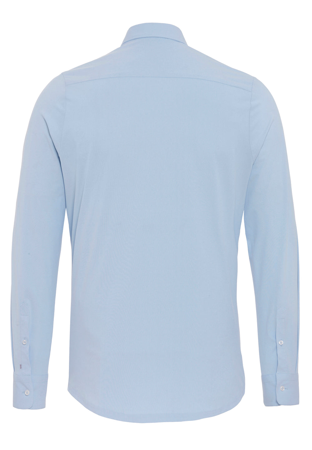 Rückansicht des 4061-21250 PURE Functional Hemds in Blau. Langarm-Design mit bequemer Passform, ideal für Business- und Freizeitlooks.