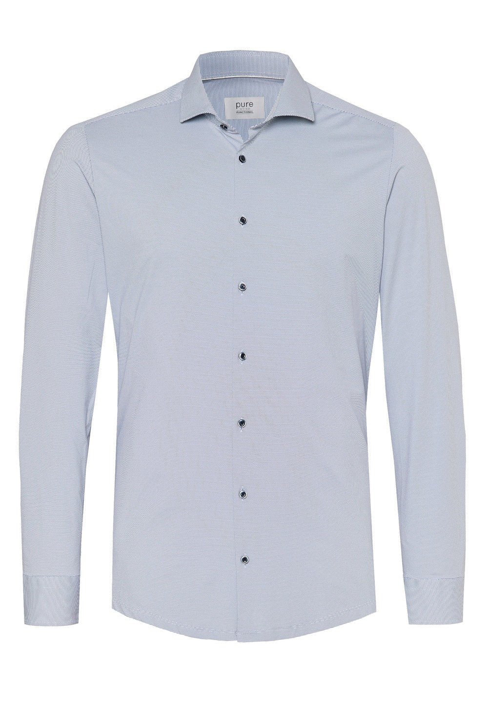E21304-21742 PURE- Functional Hemd Langarm 110 uni mittelblau