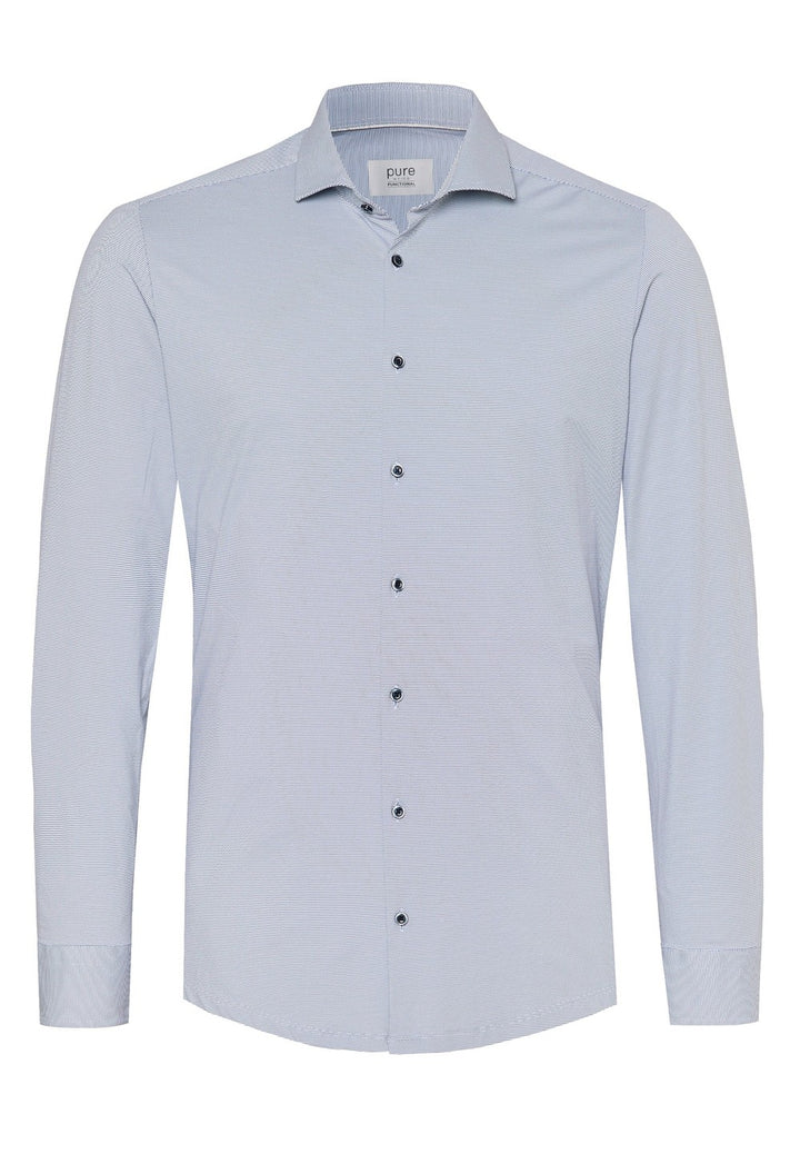 E21304-21742 PURE- Functional Hemd Langarm 110 uni mittelblau