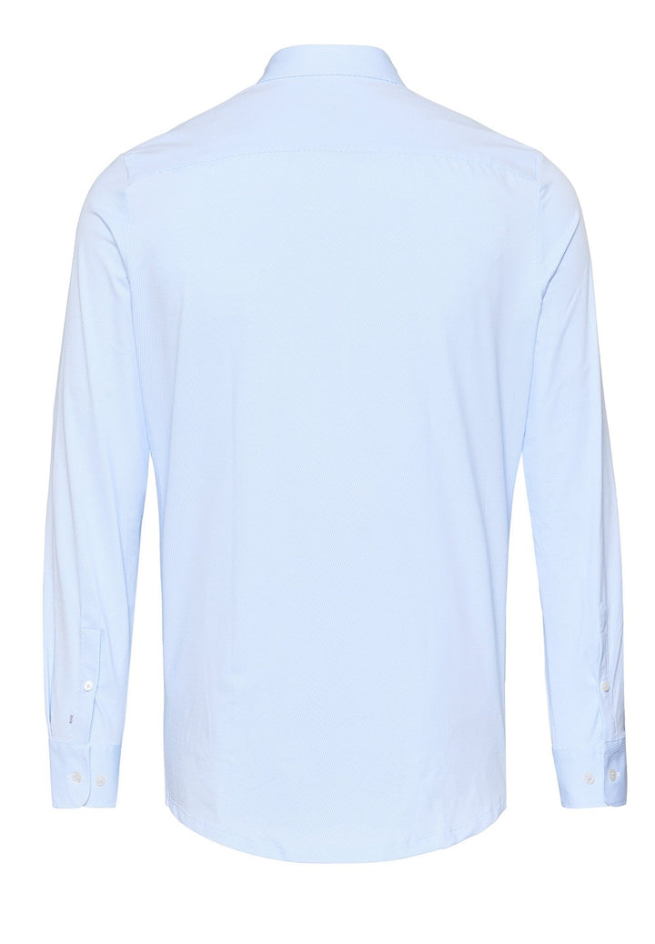 E21306-21742 PURE- Functional Hemd Langarm 160 streifen hellblau
