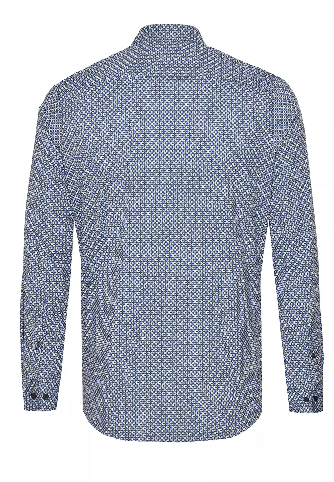 E21308-21742 PURE- Functional Hemd Langarm 176 druck dunkelblau