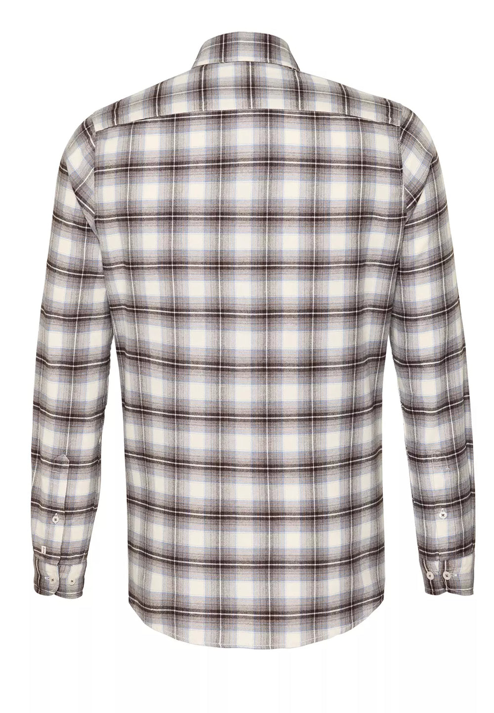 E21511-51204 PURE- Casual Hemd Langarm 256 karo mittelbraun