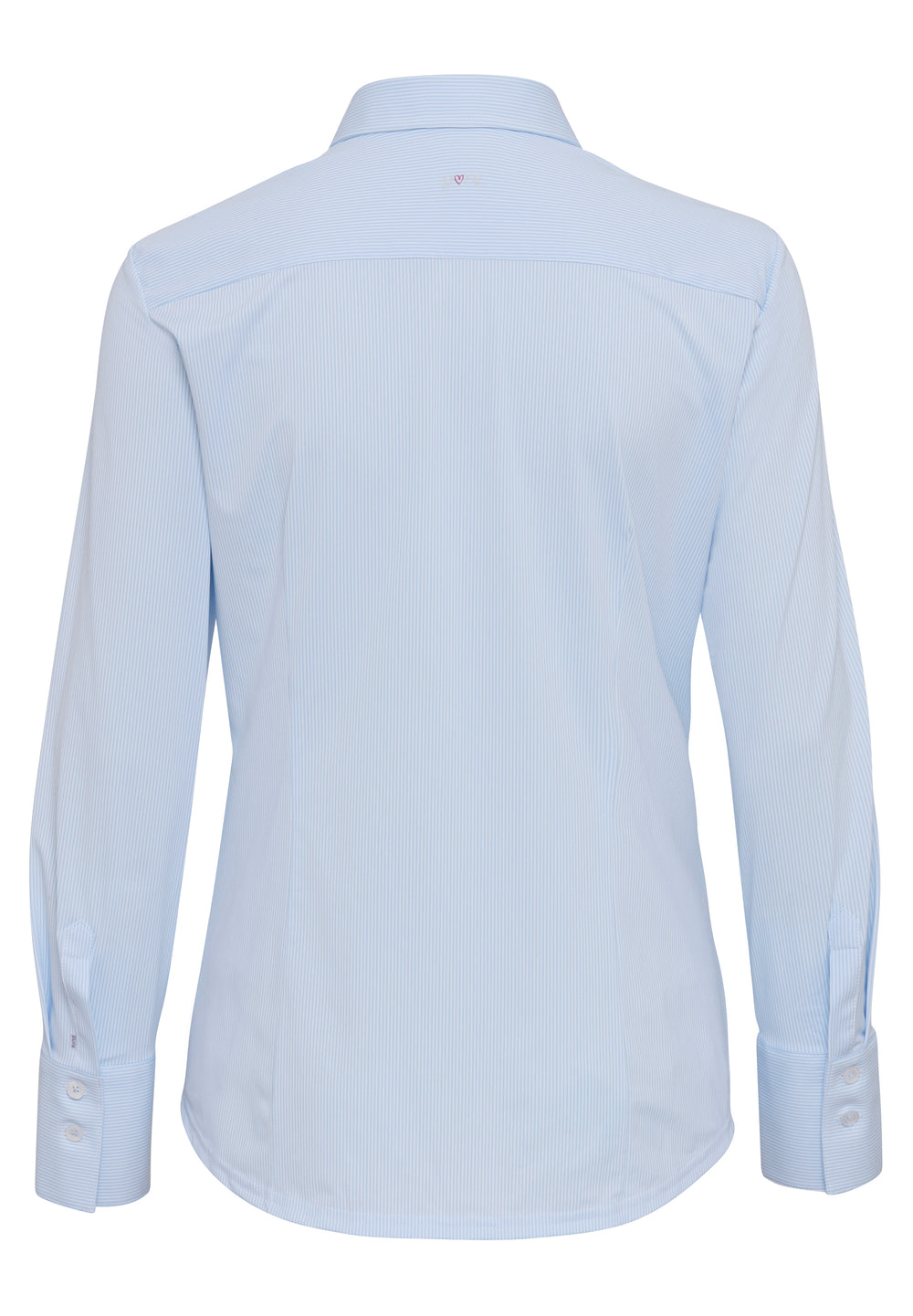Rückansicht der Slim Fit Damenbluse 4028-91900 in Blau. Funktionales, nachhaltiges Material mit optimaler Bewegungsfreiheit.