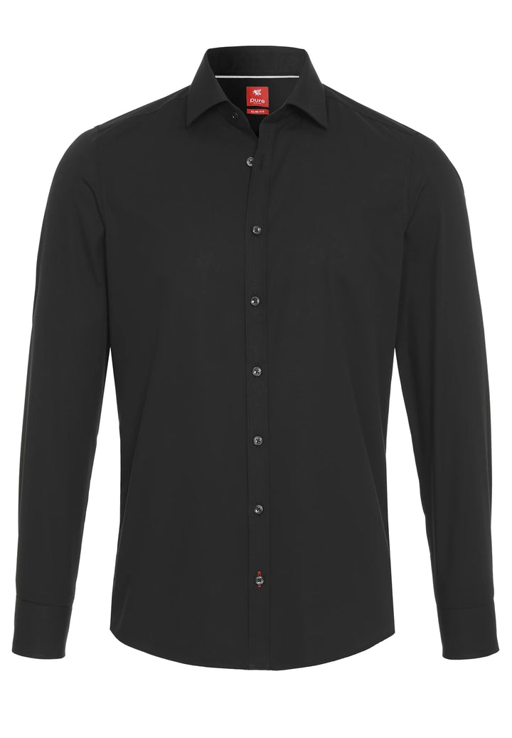 3330-784 PURE- City Hemd Red Langarm 07 schwarz