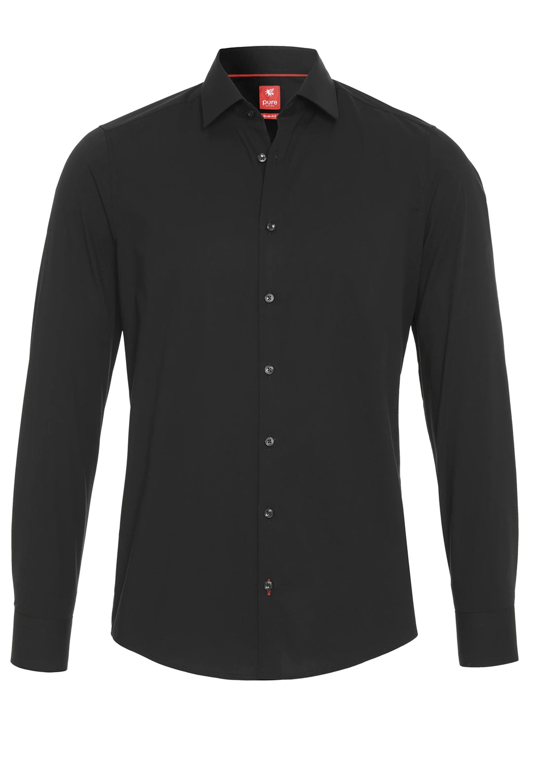 3355-104 PURE- City Hemd Red Langarm 001 schwarz