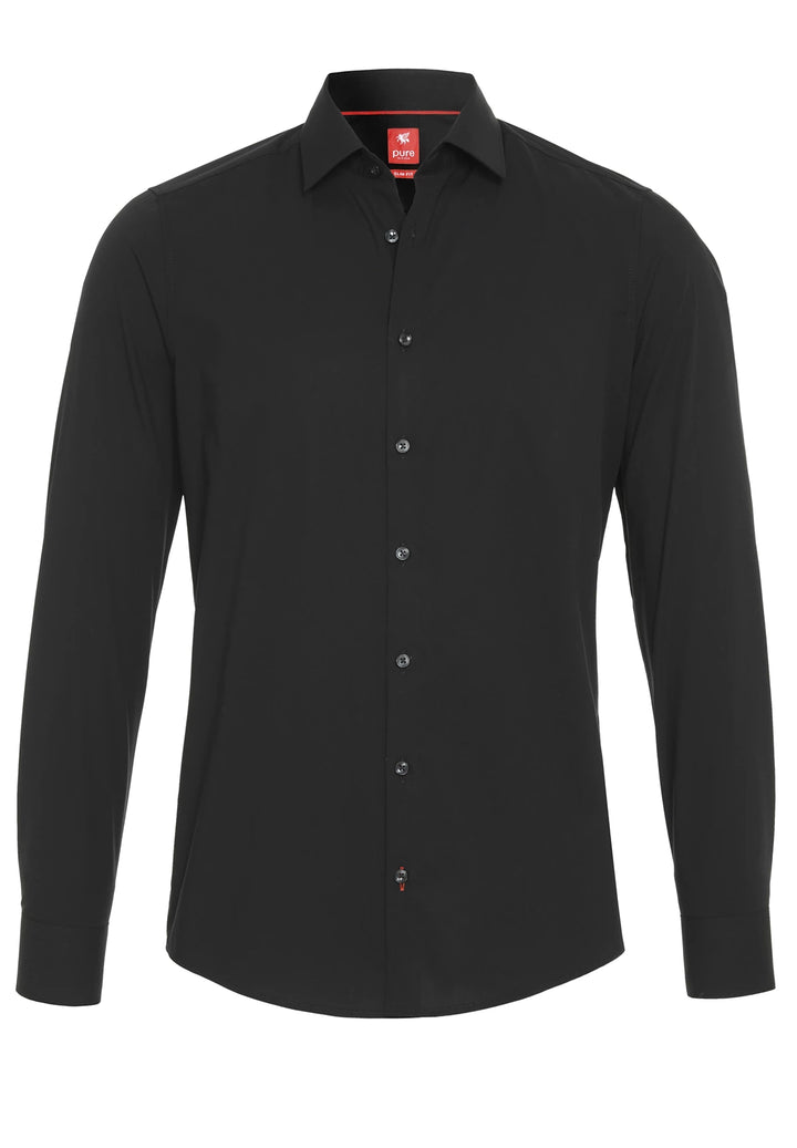 3355-104 PURE- City Hemd Red Langarm 001 schwarz