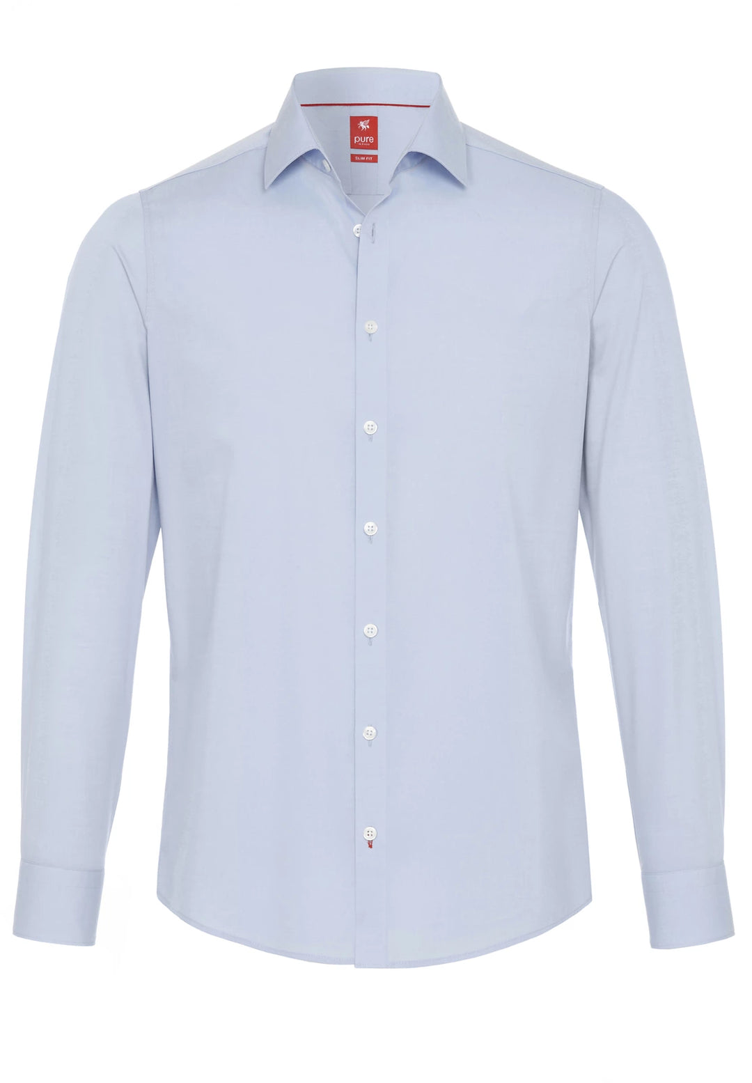 3355-104 PURE- City Hemd Red Langarm 102 uni hellblau