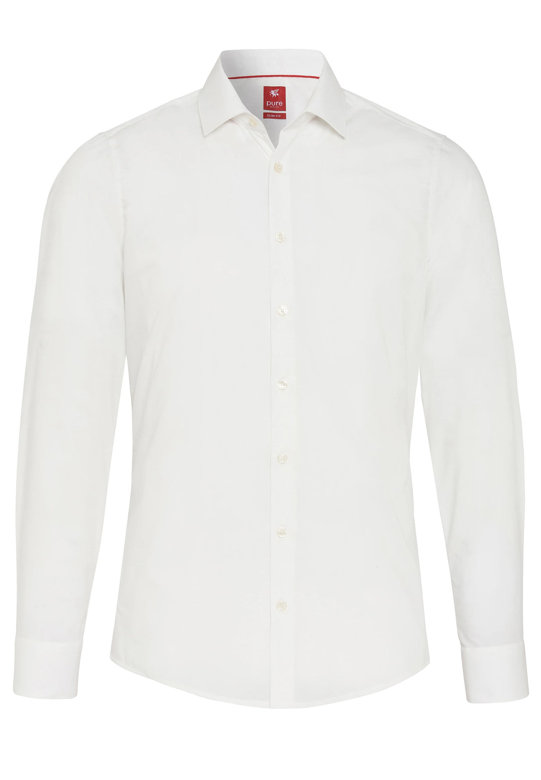 Herren Slim Fit City Hemd in Beige mit Kent Kragen und Langarm. Hochwertige Popeline mit Stretch für optimalen Tragekomfort. Pflegeleicht bei 30 Grad.