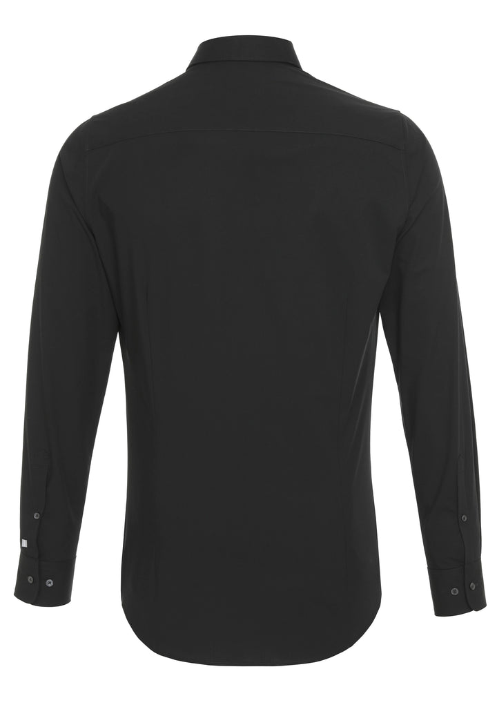 3377-772 PURE- City Hemd Silver Langarm 001 schwarz