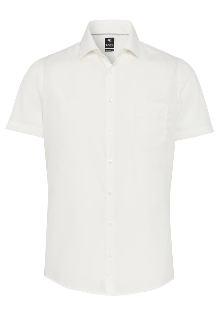 3379-421 PURE- City Hemd modern fit Halbarm - beige