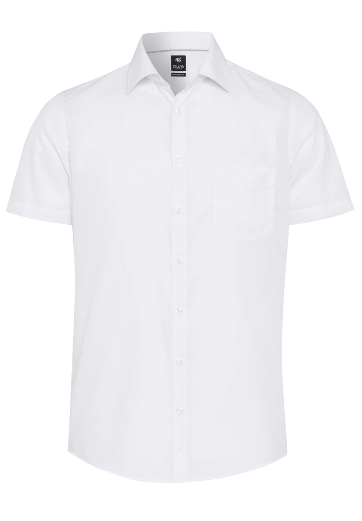 3379-421 PURE- City Hemd modern fit Halbarm - weiss