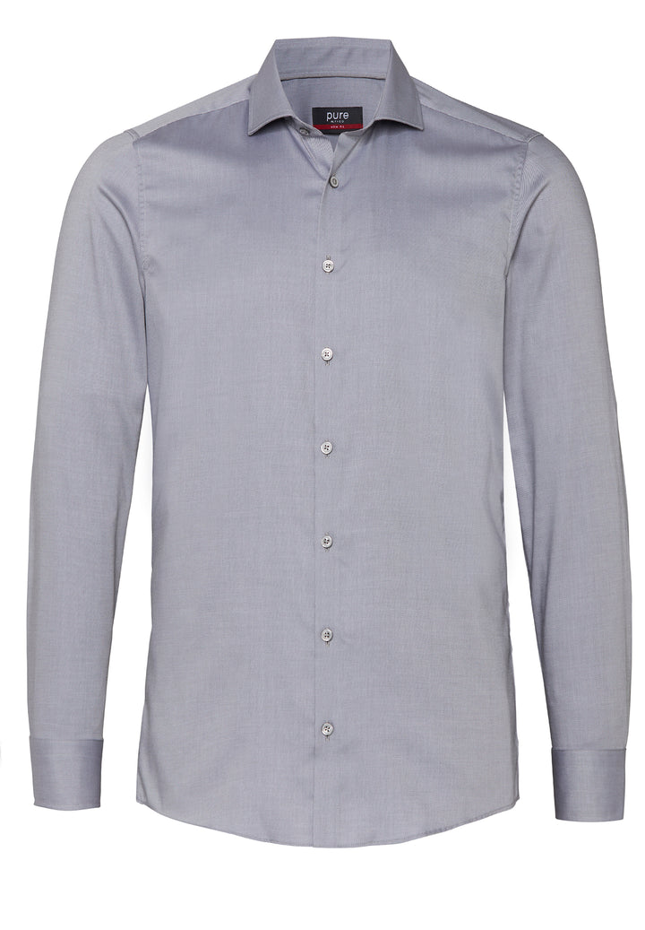 3380-174 PURE Hemd City slim fit Langarm 700 uni silber