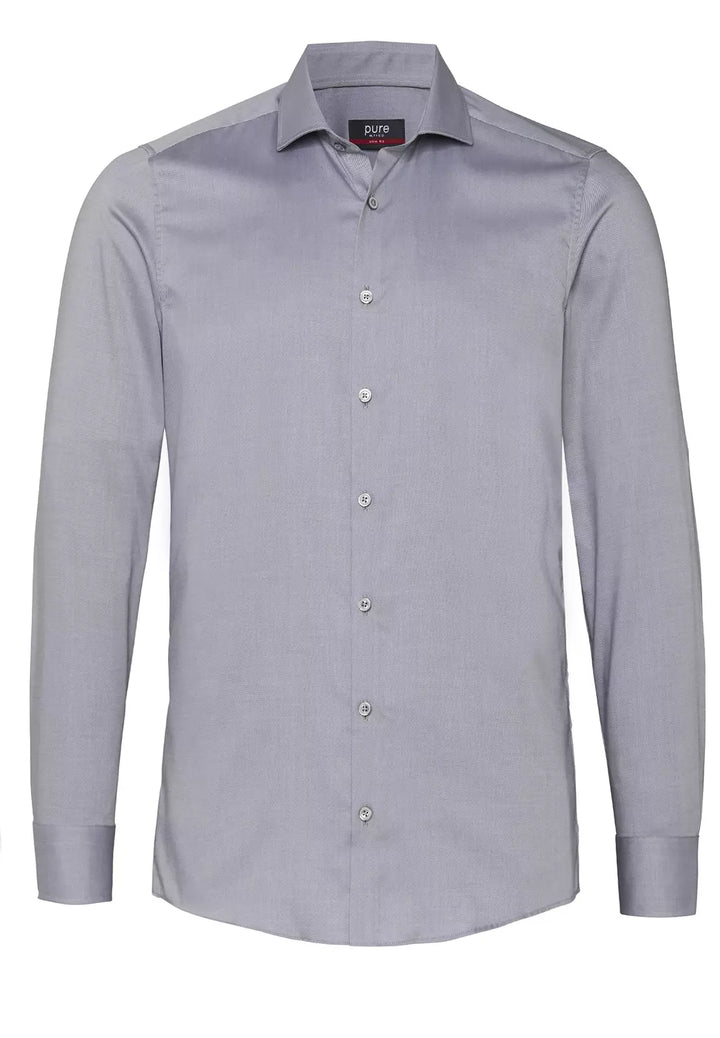 3380-174 PURE Hemd City slim fit Langarm 700 uni silber