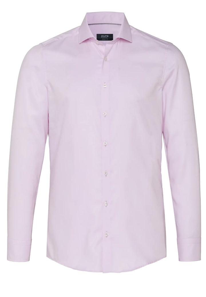 3380-498 PURE- City Hemd modern fit Langarm 340 uni rosa