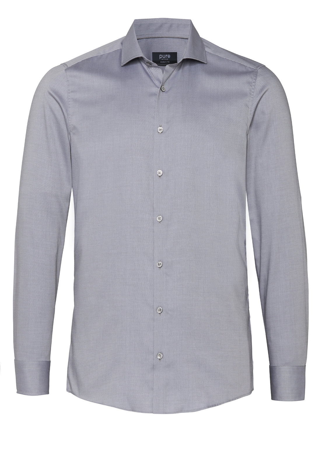 3380-498 PURE- City Hemd modern fit Langarm 700 uni silber