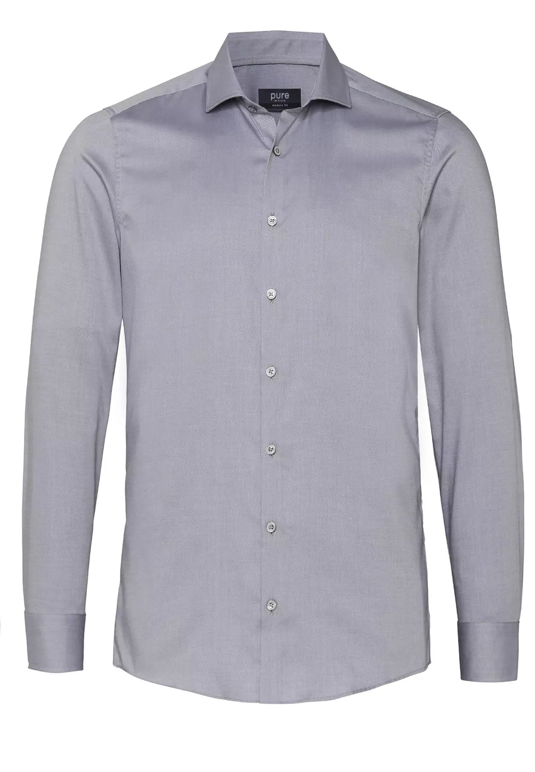 3380-498 PURE- City Hemd modern fit Langarm 700 uni silber
