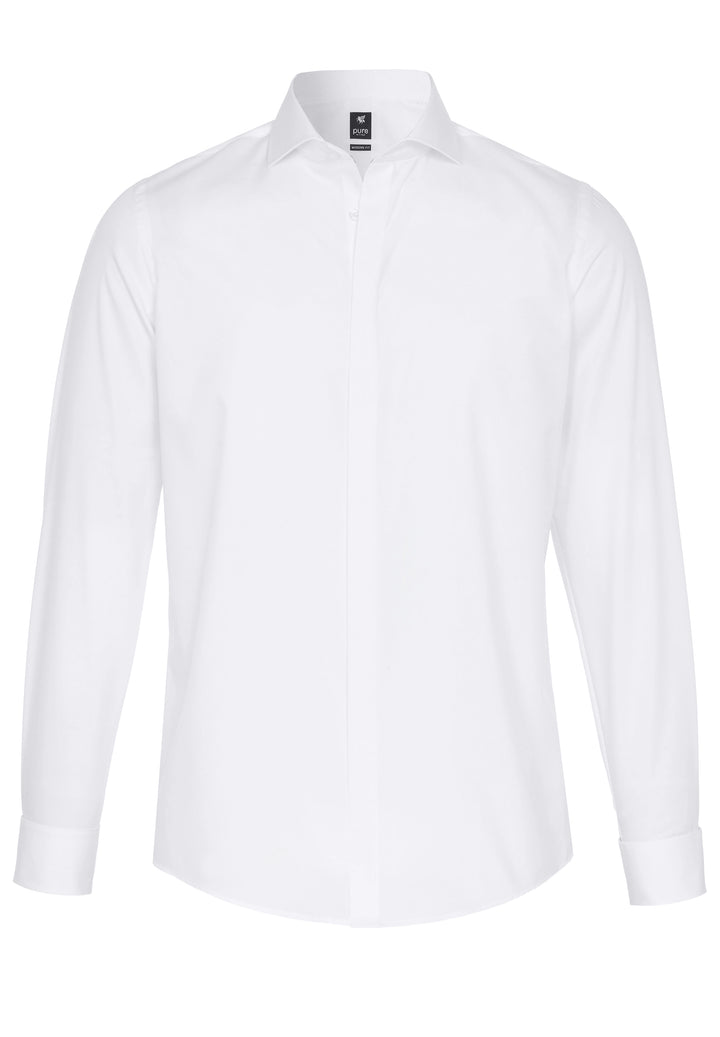 3382-400 - City Hemd Black - weiß - pureshirt