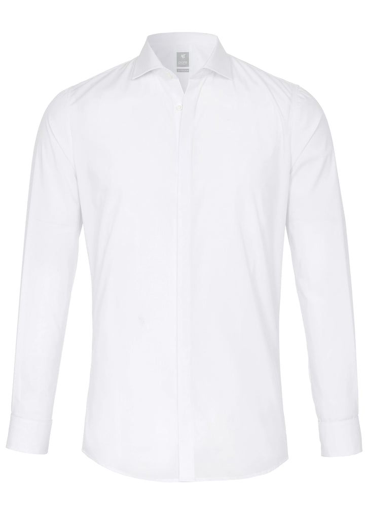 3383-188 - City Hemd Silver - weiß - pureshirt