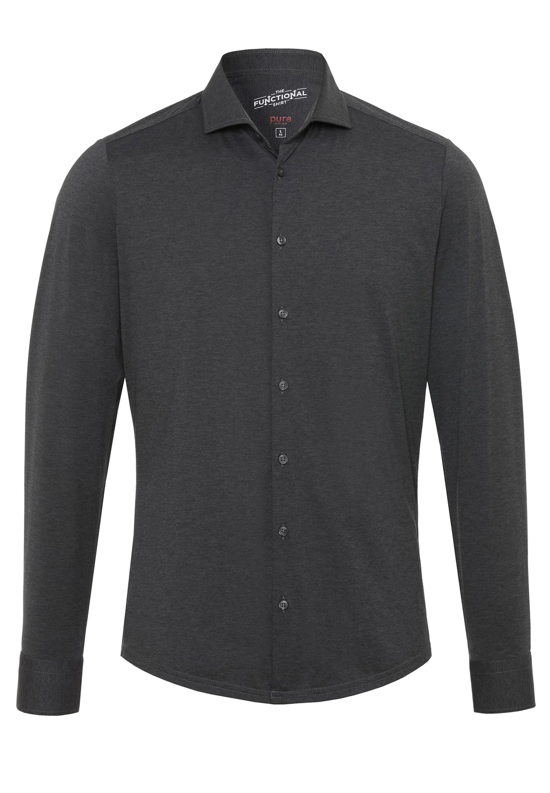 3386-21150 PURE- Functional Hemd Langarm 742 uni anthrazit