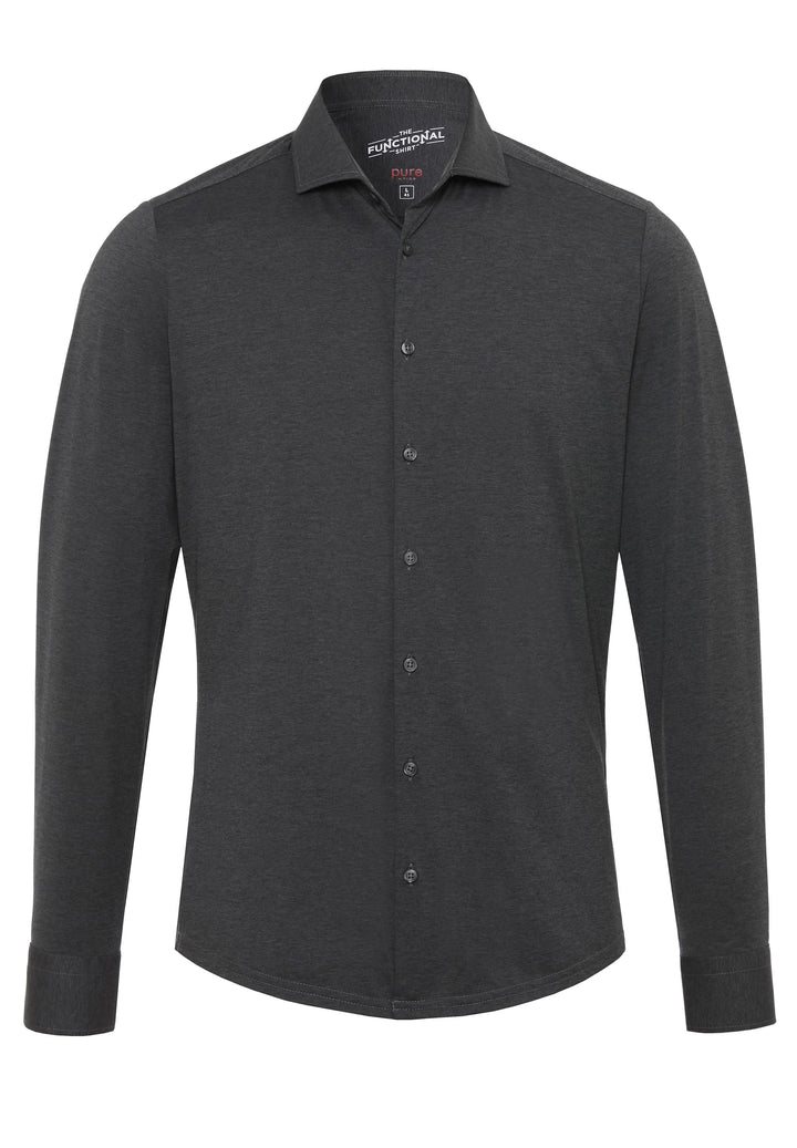 3386-21150 PURE- Functional Hemd Langarm 742 uni anthrazit
