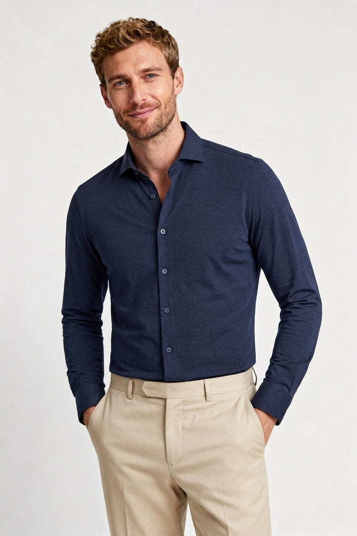 pure by HATICO Functionalhemd blau