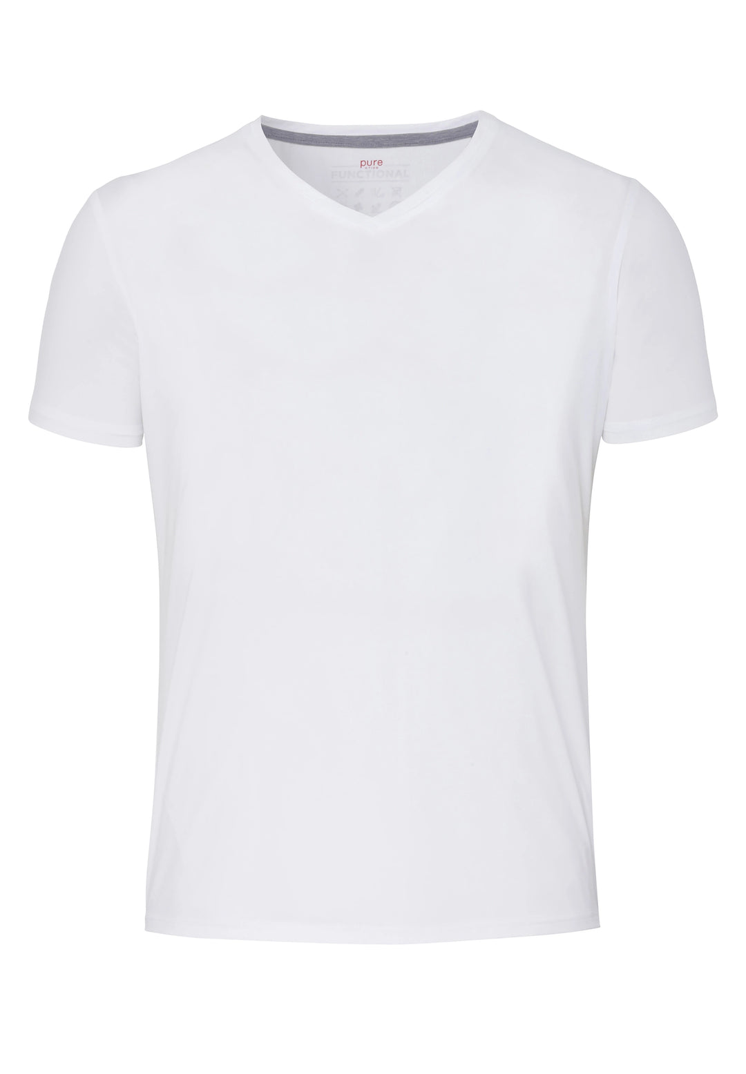 3392-92960 Pure Functional T-Shirt slim fit Halbarm 900 uni weiß