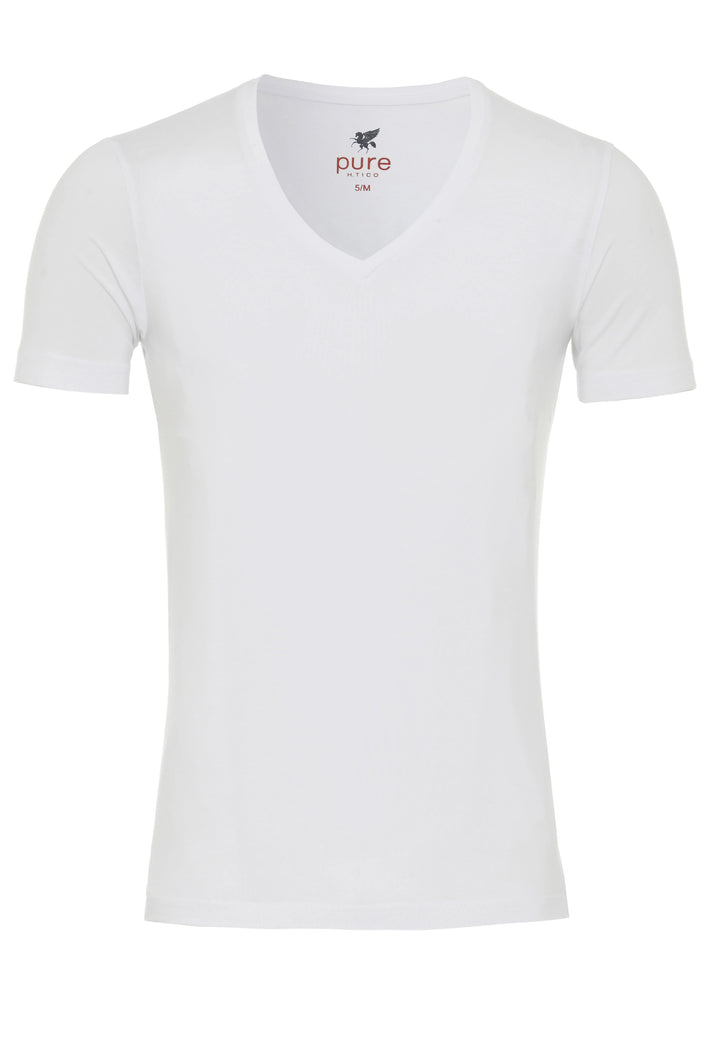 3398-92998 - V-Neck T-Shirt Doppelpack - weiß - pureshirt