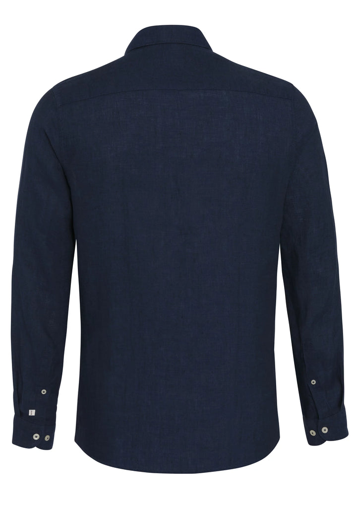 3805-21110 PURE- Casual Hemd Langarm 130 uni marine
