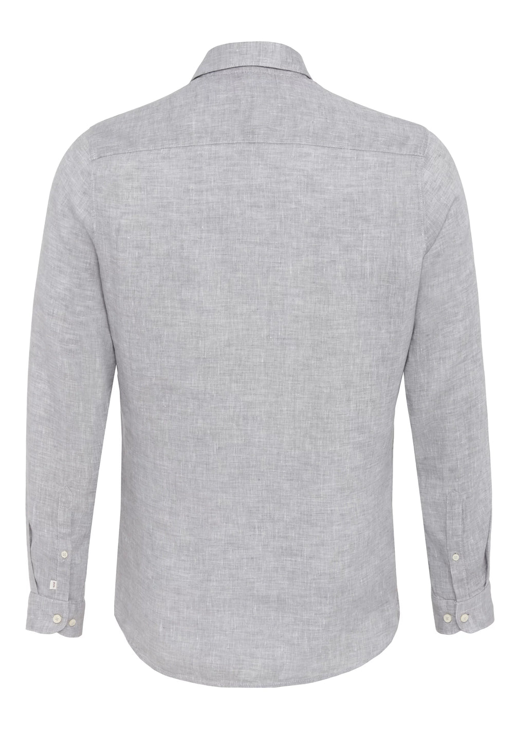 3805-21620 PURE- Casual Herrenhemd Langarm - grau- uni 