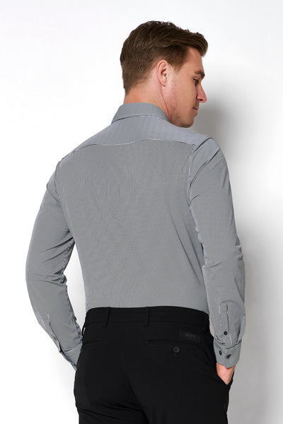 4028-21750 - Functional Shirt - stripes black/grey