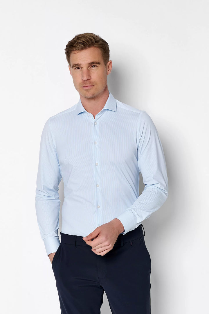 4028-21750 - Functional Hemd - Streifen hellblau