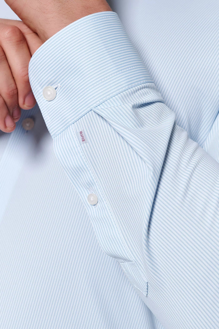 4028-21750 - Functional Hemd - Streifen hellblau