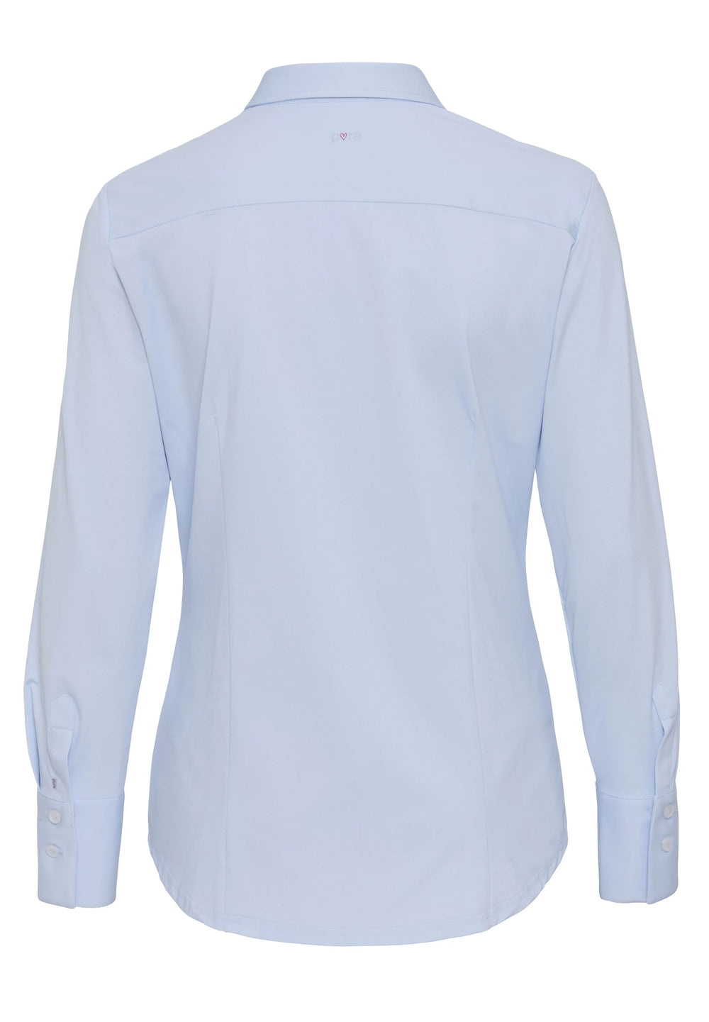 4030-91900 PURE- Functional Bluse slim fit Langarm 100 uni hellblau