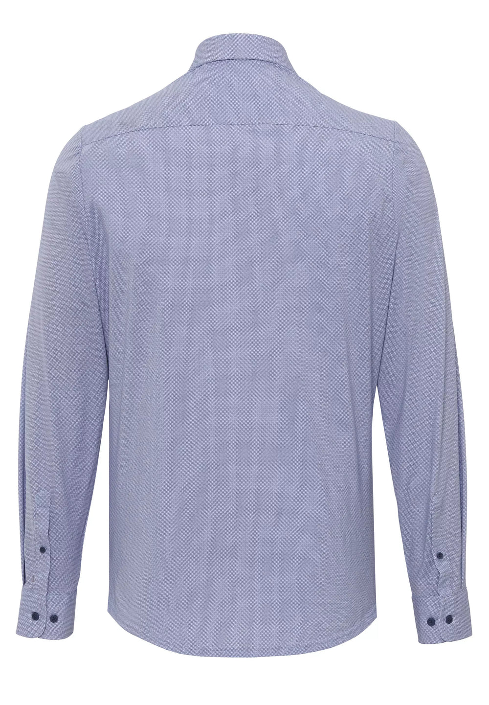 4046-21750 PURE- Functional Hemd Langarm 173 druck mittelblau