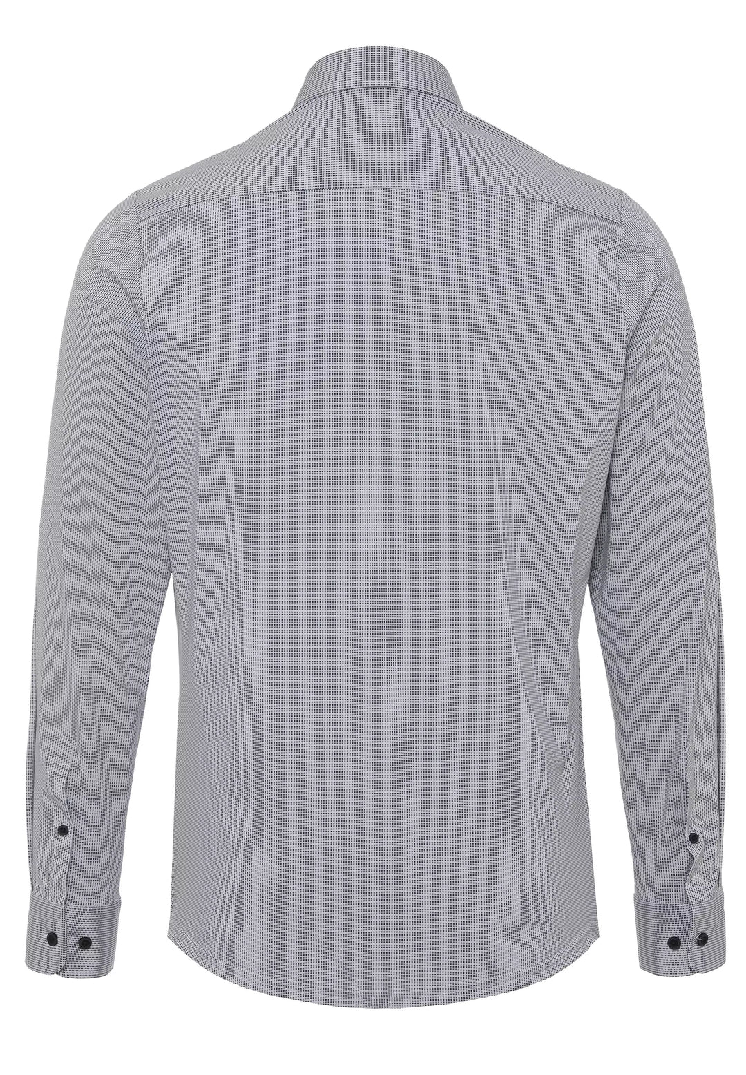 Rückansicht des 4048-21750 Funktionshemds in Blau. Strapazierfähiges, elastisches Material für optimale Bewegungsfreiheit und hohen Tragekomfort.