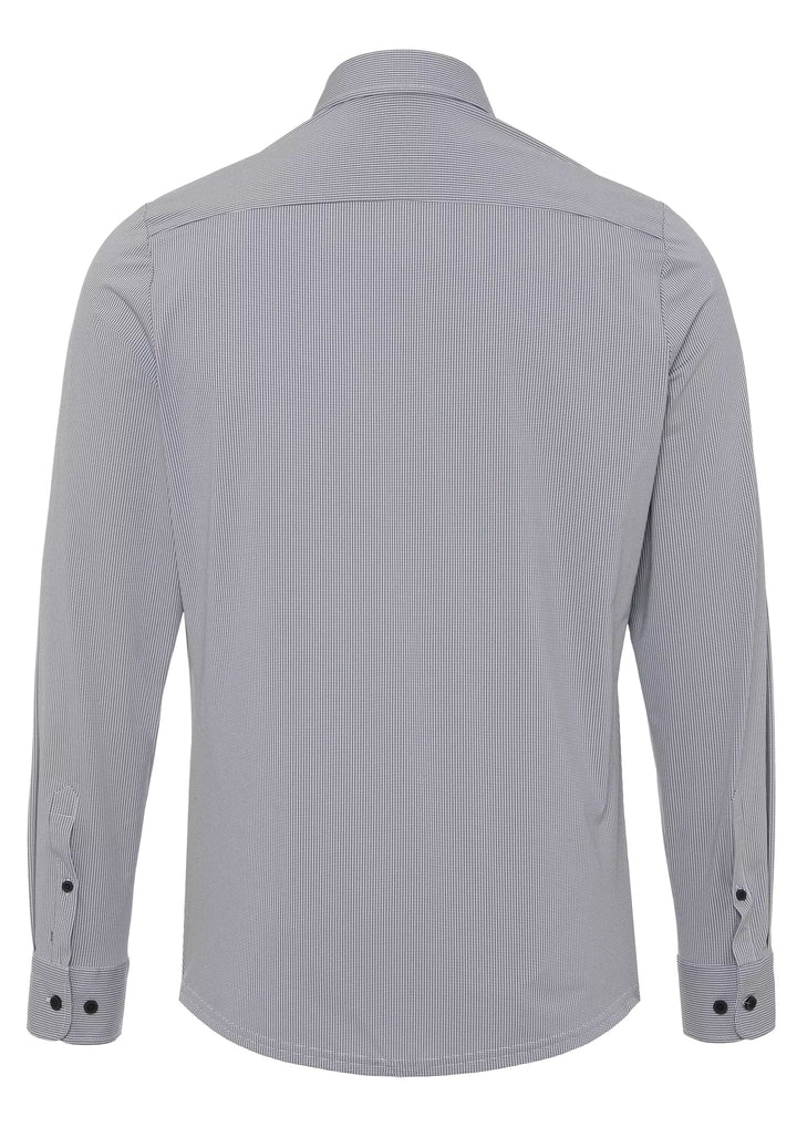 Rückansicht des 4048-21750 Funktionshemds in Blau. Strapazierfähiges, elastisches Material für optimale Bewegungsfreiheit und hohen Tragekomfort.