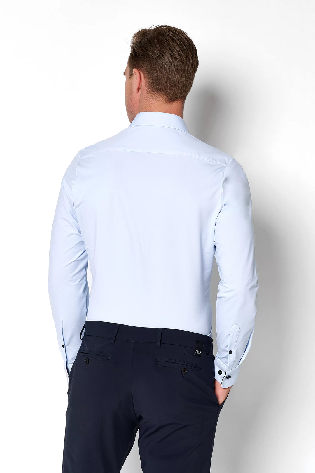 4056-21750 PURE- Functional Hemd Langarm 100 uni hellblau