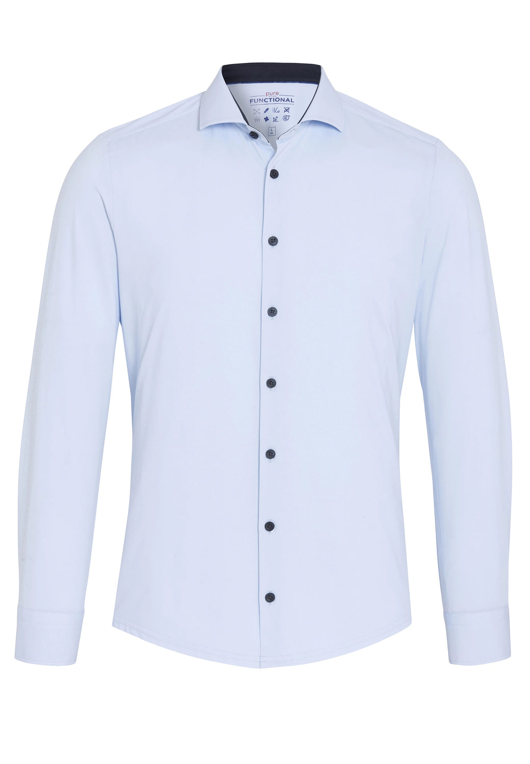 4056-21750 PURE- Functional Hemd Langarm 100 uni hellblau