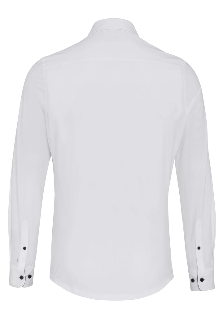 4056-21777 PURE- Functional Hemd Langarm Übergrößen 900 uni weiß