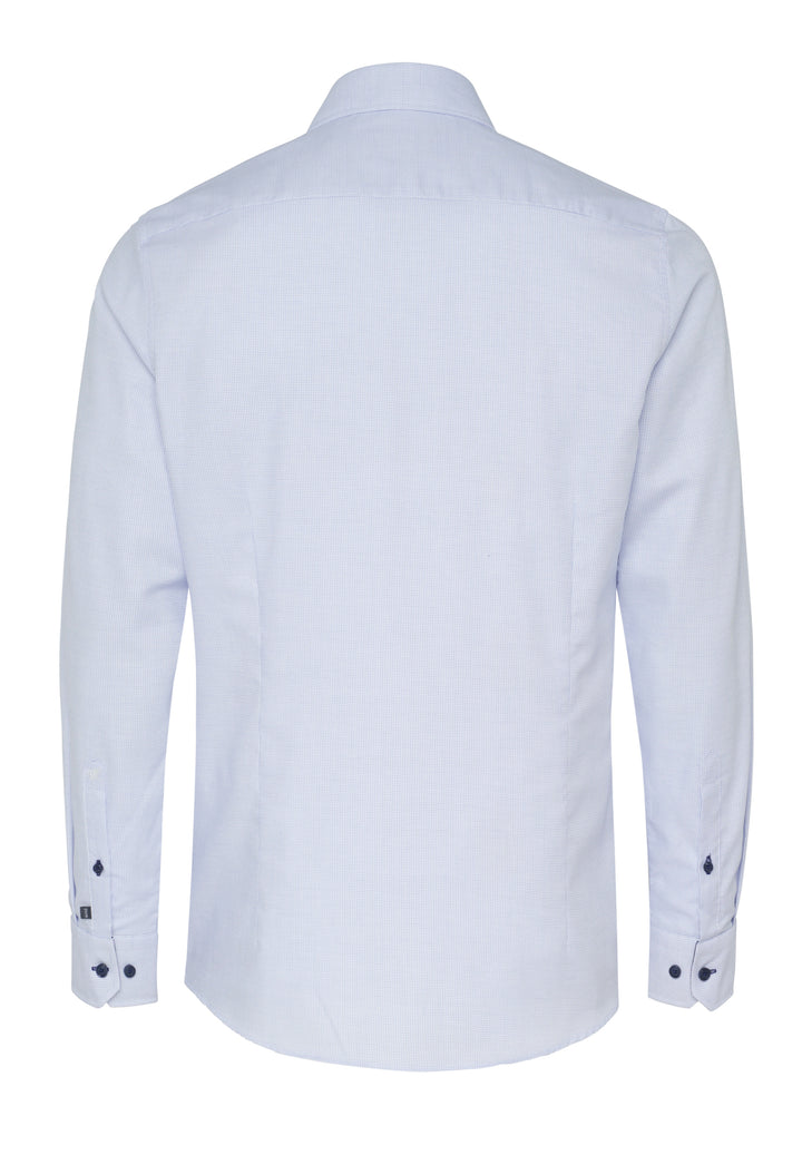 4058-21702 PURE- City Hemd slim fit Langarm 110 uni mittelblau