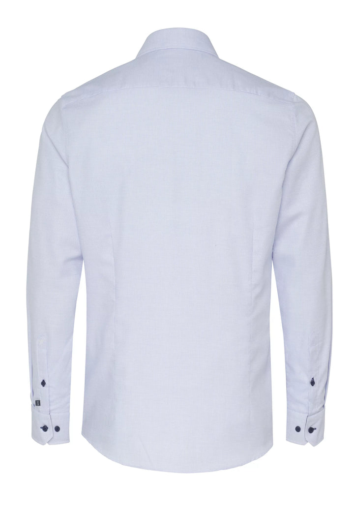 4058-21702 PURE- City Hemd slim fit Langarm 110 uni mittelblau