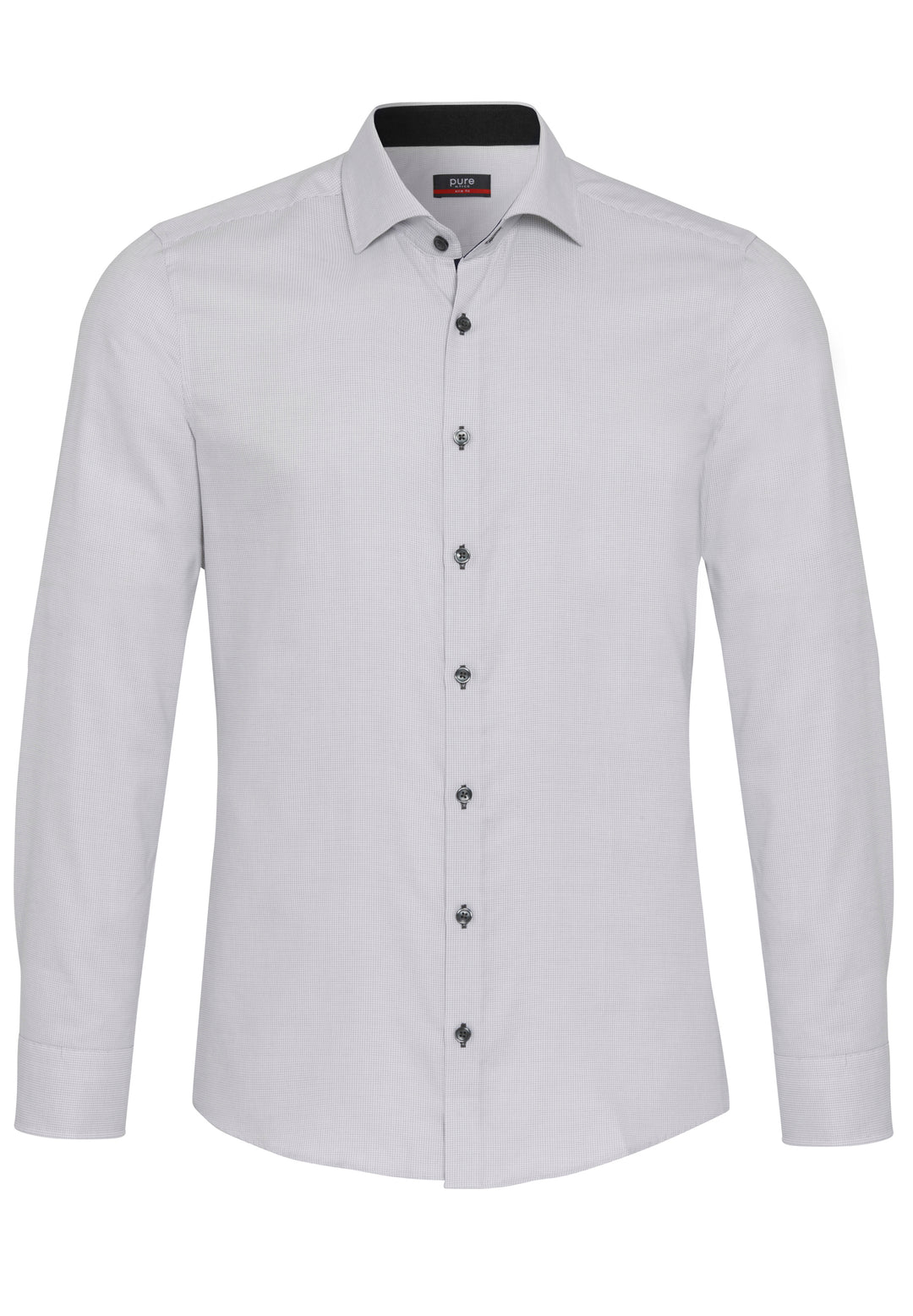 4058-21702 PURE- City Hemd slim fit Langarm 700 uni silber