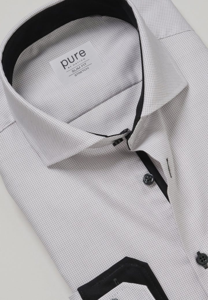 4058-736 - Business Hemd slim fit - grau