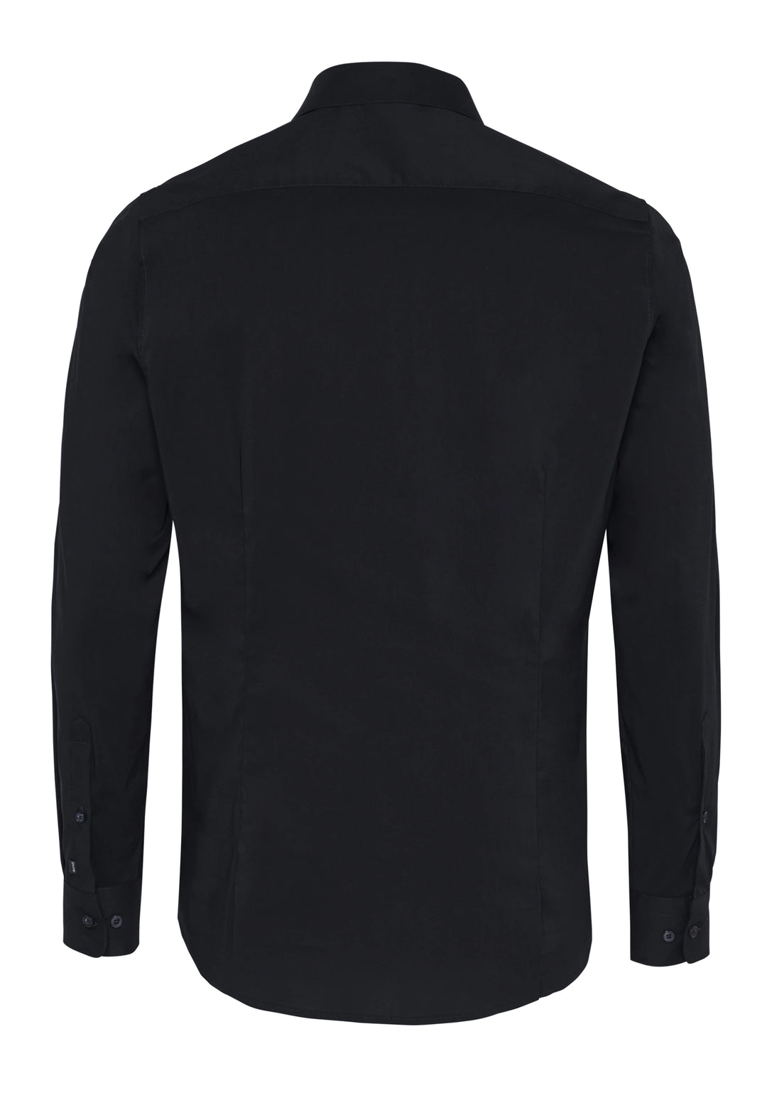 Rückansicht des 4059-21709 PURE FLXBL Hemds in Schwarz. Hochwertiges, elastisches Material für eine perfekte Passform und Bewegungsfreiheit.