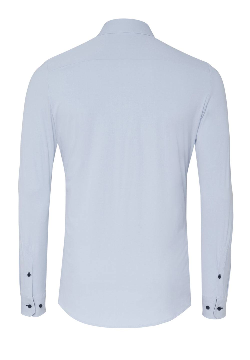 Blaues Functional Hemd mit Hai Kragen in Functional Fit Rueckansicht