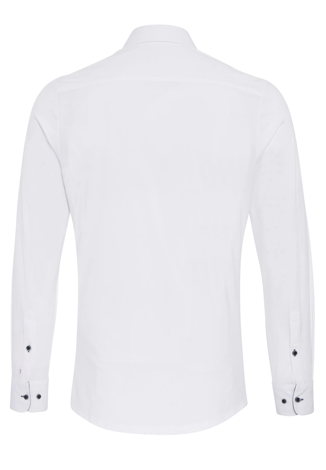 Rückansicht des PURE 4060-21177 weißen Langarm Functional Hemds für Herren mit schlichtem Design und eleganter Passform.