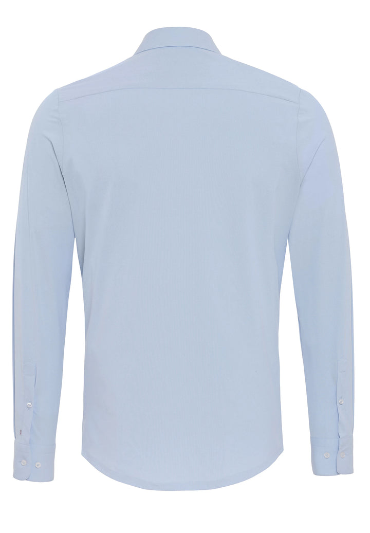 Rückansicht des 4061-21171 PURE Functional Hemds in Blau. Schlichtes Design mit hochwertiger Verarbeitung für einen eleganten Look.