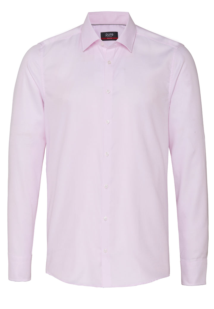 4063-21106 PURE- City Hemd slim fit Langarm 340 uni rosa