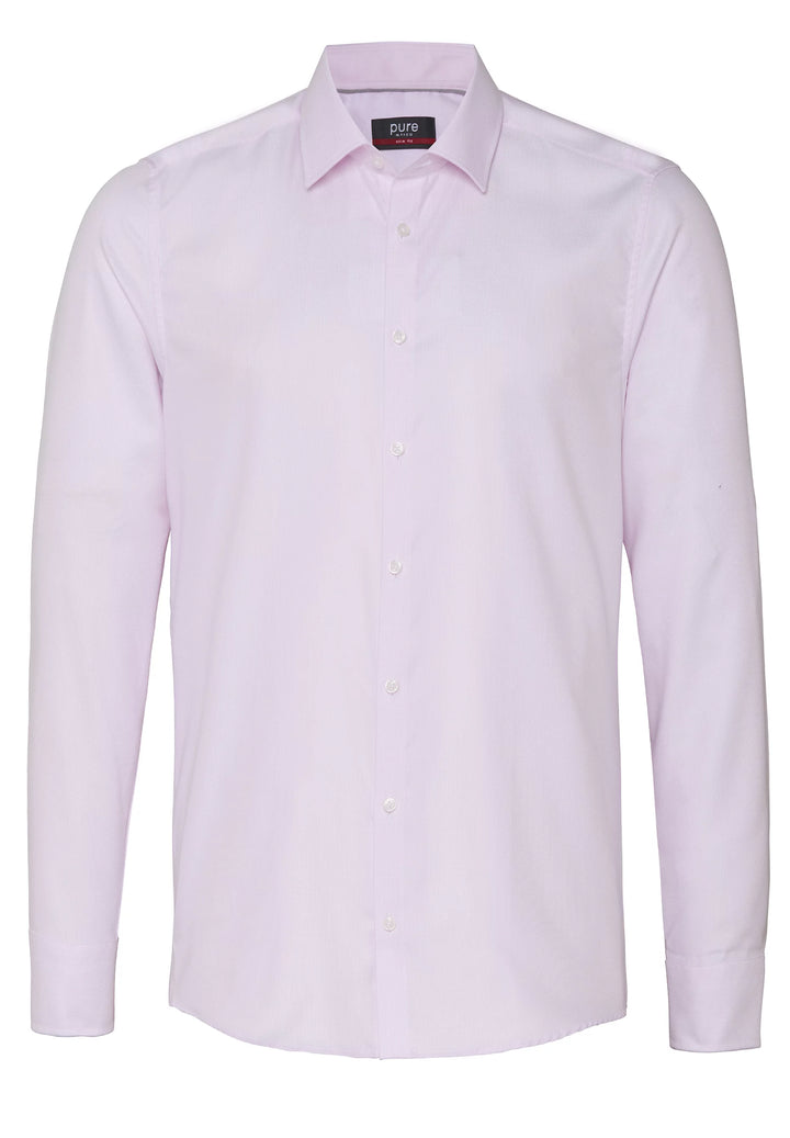 4063-21106 PURE- City Hemd slim fit Langarm 340 uni rosa