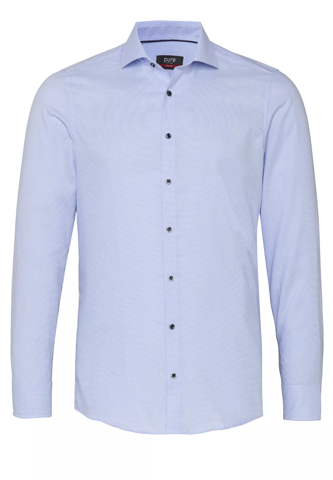 4065-21706 PURE- City Hemd slim fit Langarm 106 uni hellblau